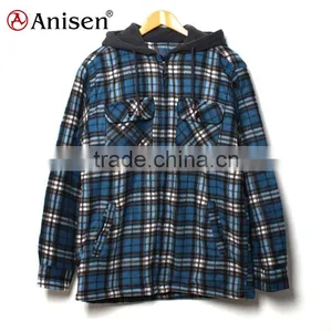 Apparel Stock Lot Good Price Men Fleece Plaids Jacket thumbnail-1