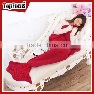 Wholesale 2016 High Quality Winter Knitted Mermaid Tail Blanket thumbnail-1