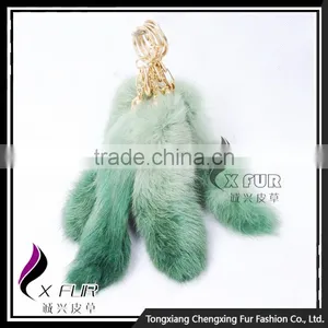 CX-R-39C Cheap Promotional Fancy Rabbit Fur Key Chains thumbnail-4