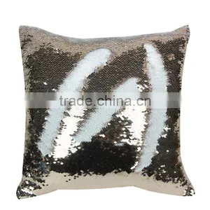 Stock Cheaper New Design Cushion Cover Whoelsale Sequins Mermaid Pillow Covers thumbnail-2