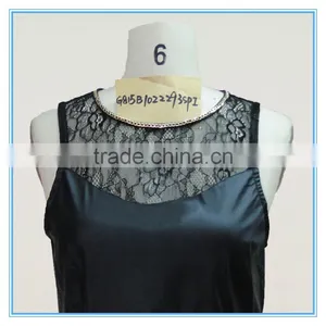 Sexy Girl PU Leather Vest With Fancy Lace Trim thumbnail-3