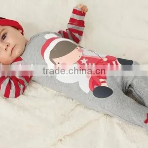 New Arrival Wholesale Baby Clothes Infant Boys and Girls Cotton Rompers Christmas Jumpsuits thumbnail-2