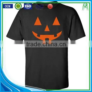 High Quality Orange and Black 100% Polyester Custom Halloween Printing t Shirt and Hoodies thumbnail-2