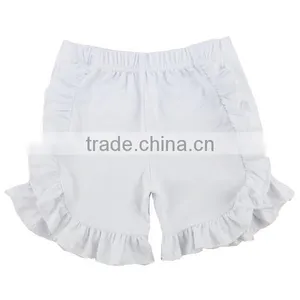 Best-selling Boutique Baby Clothing Infant&toddler Clothes Baby Icing Ruffle Solid Blank Infant Baby Shorts thumbnail-5