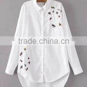 Runwaylover EY2386B New Design 2017 Ladies Fashion Embroidery Blouse thumbnail-4