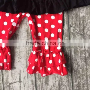 Girls Summer Outfits Children Back to School Clothing Girls Apple Dress With Red White Polka Dot Capri Pants With Accessories thumbnail-4