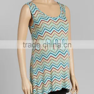 Clearence Maternity T-Shirt With Jade Chevron Maternity Tank Tops Soft Women Clothing WT80817-56 thumbnail-1