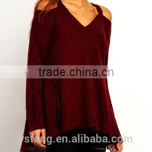 V Neck Girls Fashion Clothing Fancy Womens Sweaters thumbnail-2
