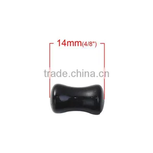 6mm Acrylic Ear Stretcher Expander Bobbin Black Ear Gauge Expanders thumbnail-2