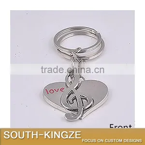Lover Music Note Hearts Keychain thumbnail-3