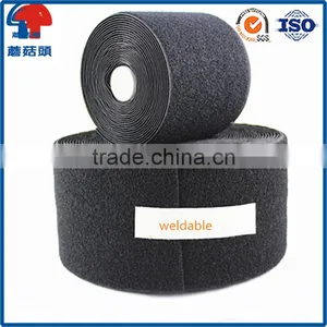 High-frequency Heat-weldable Hook and Loop Tape in 1 Inch Wide Color Black thumbnail-1