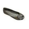 OEM, ODM Fashion Comfortable Spring BEIGE PU Ladies Peep Toe Flat Shoes / Sandals thumbnail-1