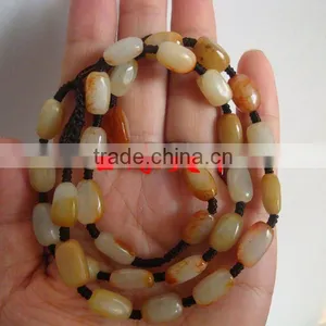 HEtian Jade Seed Makings Red-skinned Wampee Seeds Necklace the Original Stone Material Handmade Necklace Jewels Jade Stone thumbnail-5