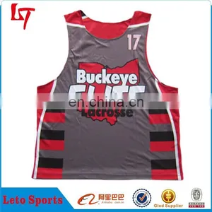 Top Quality Selling Lacrosse Jersey/Custom Design Lacrosse Tops Pinnies thumbnail-1
