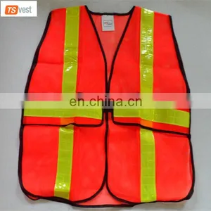 100%Polyester Apparel Cheap Safety Reflective Vest thumbnail-1