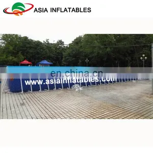 Metal Frame Swimming Pool Big Outdoor Above Ground Metal Frame Pools thumbnail-3