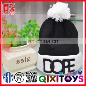 2016 New Designed Fashion Sublimation Knitted Winter Hats With Pompom thumbnail-3