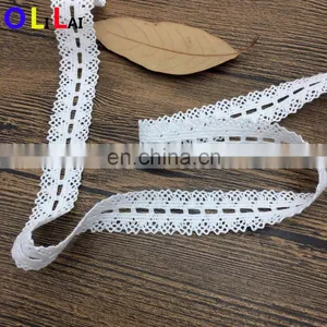 OLCT1944 2.5cm Fashion African White Cotton Crochet Guipure Lace for Ladies Dress thumbnail-1