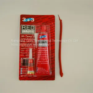 Hi-temp 3+3 Type Red Color RTV Silicone Gasket Maker 85g With 2g Super Glue thumbnail-1