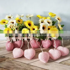 Heart Cotton Ball String Lights Fairy Lights Wedding Party Decor Lamp thumbnail-5
