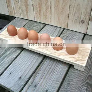 Custom Made Painted Color and Logo Solid Wooden Egg Holder thumbnail-1