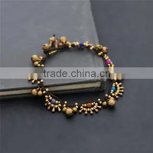 2016 Fashion Girls Tassel Bead Bracelet With Bell Custom Rope XE09-0221 thumbnail-2