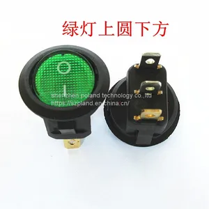 20mm Round Switch Button 4 / 3 / 2 Pin Two Gear Three Gear KCd1 Small Power Ship Switch With Light thumbnail-2