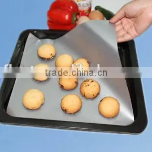 Reusable Non-stick Black Teflon Coated Fiberglass Pizza Grill Oven Sheet thumbnail-1