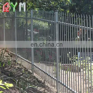 QYM Galvanized Powder Coated Europe Type W Steel Palisade Fence thumbnail-5