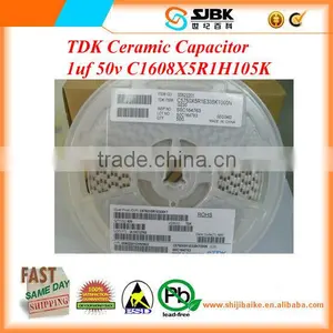 TDK Ceramic Capacitor 1uf 50v C1608X5R1H105K thumbnail-1