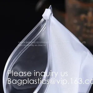 Makeup Bags, Frosted PVC Zipper Bags,Clear PVC Material Plastic Slide Pouch,PVC Zip Lock Document Bags thumbnail-4