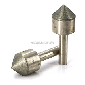 Diamond Mounted Point Cylinder Head Rough Grit 30 for Agate Granite Stone Coarse Grinding Shank 6mm Head 5~25mm thumbnail-1