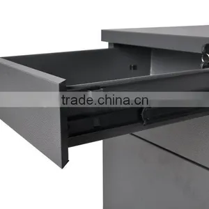 (DL-M1 ) Black 3 Drawer Steel Vertical Mobile File Cabinet With 5 Castors thumbnail-4