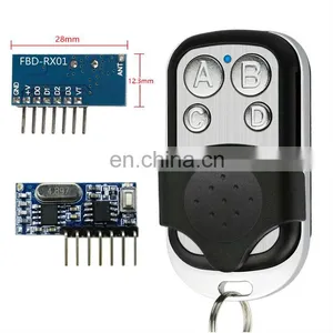 433 Mhz Metal 4 Button Wireless RF Transceiver Kit Remote Control With Receiver thumbnail-1