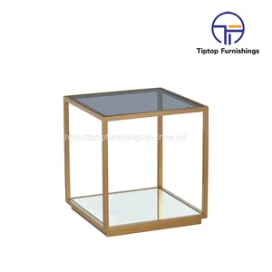 Interior Home Decoration Laptop Stainless Steel Different Tray MDF Center Table White Wood Coffee Table Sofa Side End Table thumbnail-1