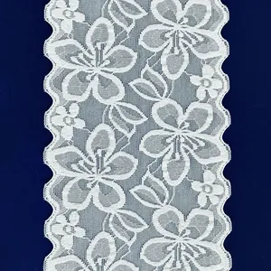 Factory Sale Lace Realm Floral Stretchy Lace Elastic Trim Fabric for Garment & DIY Craft Supply thumbnail-5