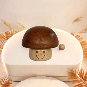 Music Box Mushroom Ornaments Solid Wood Music Box thumbnail-1