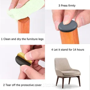 PTFE Furniture Slider Gliders , Rectangle Self-Adhesive Floor Protector Pads - for Furniture Carpets Furnitures Moving Pads thumbnail-4