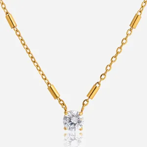 316L Hypoallergenic Stainless Steel Necklace With 18K Gold PVD Coating thumbnail-3