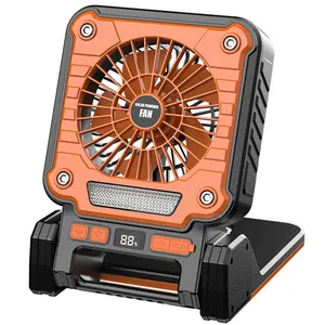 Wholesale Solar Rechargeable Camping Fan Lantern 3600mAh Power Bank Portable Tent Light With 3 Speed Fan 5 Lighting Modes for Outdoor Summer Use thumbnail-1