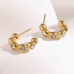 Stainless Steel Stud Earrings, 4mm Cubic Zirconia Set, 304 Stainless Steel, Clearance Wholesale thumbnail-2