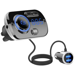 OEMBC49BQ FM Transmitter Car Kit Handsfree Wireless Bluetooth MP3 Player Dual USB QC3.0 Fast Charger thumbnail-2