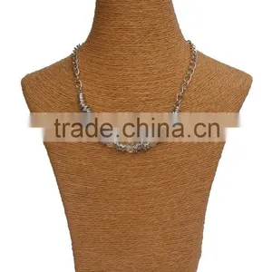 China Folk Art Handmade PU Necklace Bust Jewelry Display Wine Bust Jewelry Necklace Display thumbnail-4
