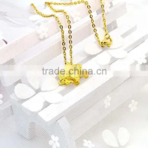 Wholesale Indonesian Market Elephant Stainless Steel Gold Jewellery Pendant Necklaces Supplier's Choice thumbnail-2