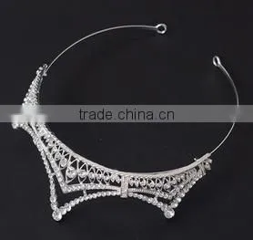 Custom Rhinestone Crystal Large Beauty Pageant Crowns & Tiaras Miss World Tiaras thumbnail-2
