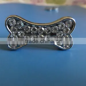 Compet Produce 10mm Rhinestone Promotional Gifts Zinc Alloy Slide Bone Charms for Dog Collars & Human Bracelets thumbnail-5