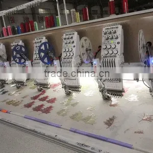 6needles 21heads Flat Single Sequin Embroidery Machine thumbnail-3
