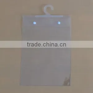 Top Grade Clear PVC Plastic Hanger Hook Bag With Snap Button thumbnail-1