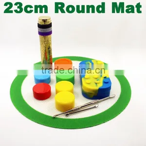 Heat Resistant FDA Dab Mats Oil Concentrate Container Jar Non-stick Silicone Mats Custom Silicone Mat for Vaporizer Wax Vaping thumbnail-1