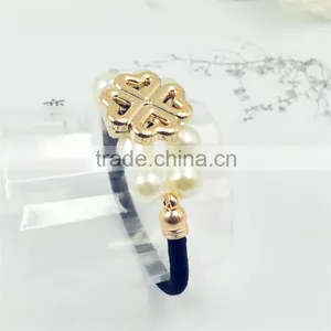 Elegant Women Hair Accessories Charm Pearl Rubber Bands Headwear Girls Elastic Hair Bands thumbnail-5